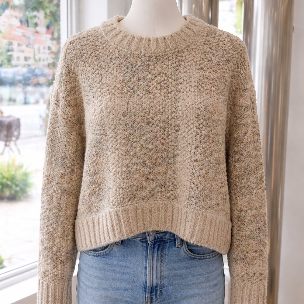 BYU 9009 Women's Beige Knit Sweater